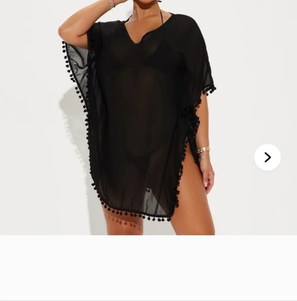 Fashion Nova Rainbow Tassel Swim Cover Up 1x